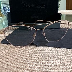 Andy Wolf Eyeglasses Frames style 4747 rose gold metal frames Size
58-15-140